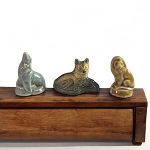 Wade Whimsies Set Of 3 Lion, Seal And Wolf